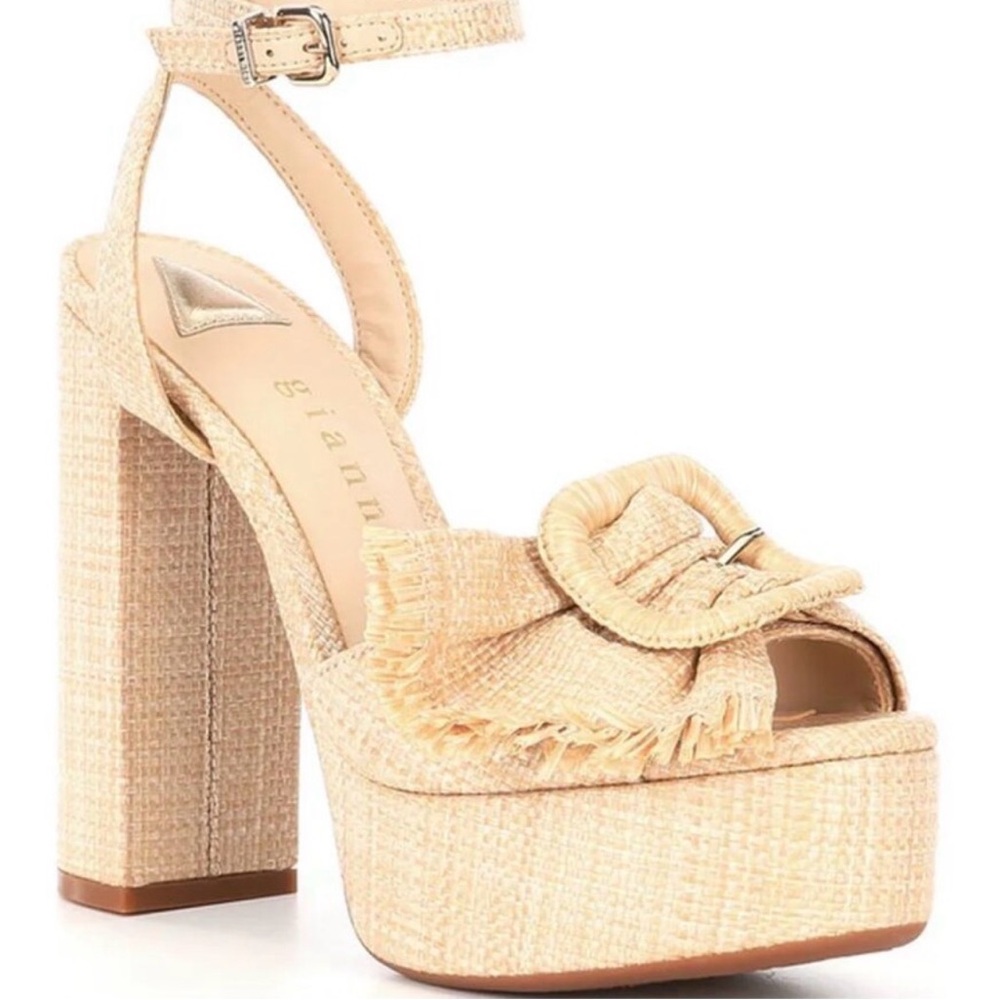 Gianni Bini Tobias Raffia Platform Sandals